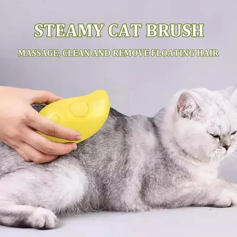 Cat Steam Brush Steam Brush 3in1 Electric Spray Cat Hair Brush Massage Pet Beauty Massage Comb Soft Silicone Hair Removal Comb