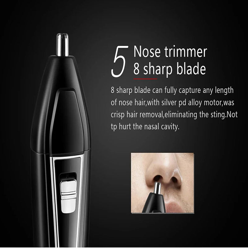 Electric Shaver, Beard Trimmer, Men's Shaver, Rechargeable Electric Shaver, Nose Hair Trimmer